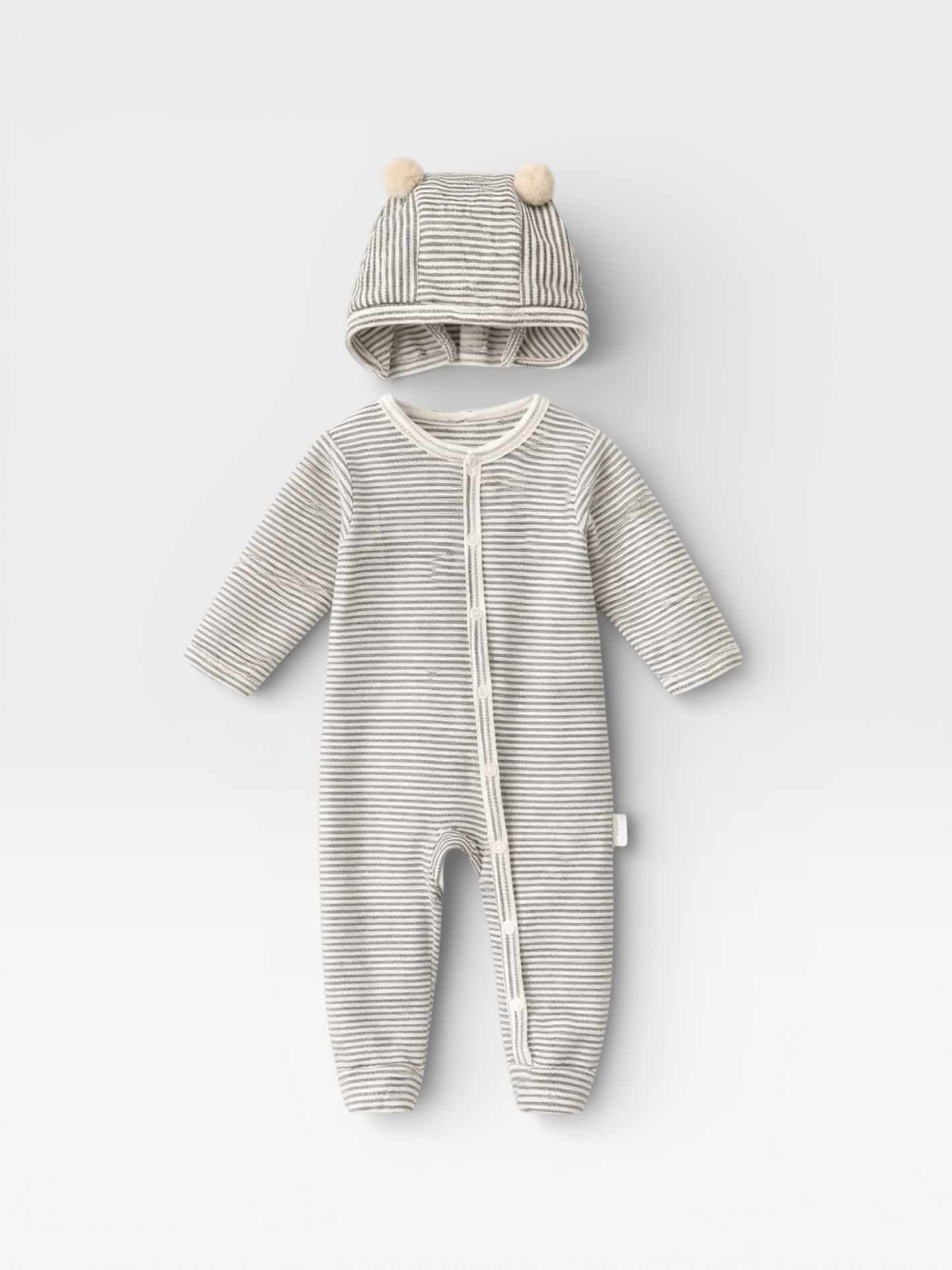 Cotton Striped Long Sleeve Baby Winter Outfit – Cozy Cotton Clothing for Boys & Girls