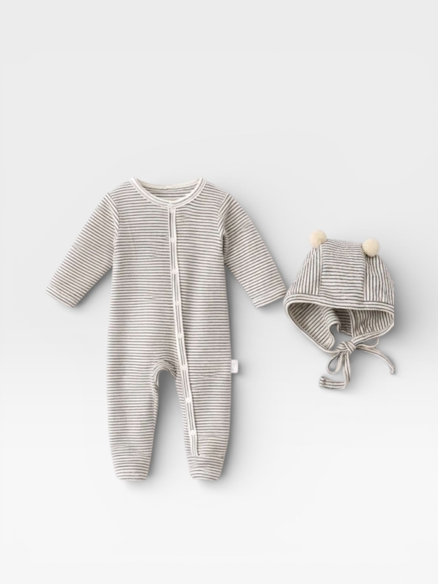 Cotton Striped Long Sleeve Baby Winter Outfit – Cozy Cotton Clothing for Boys & Girls