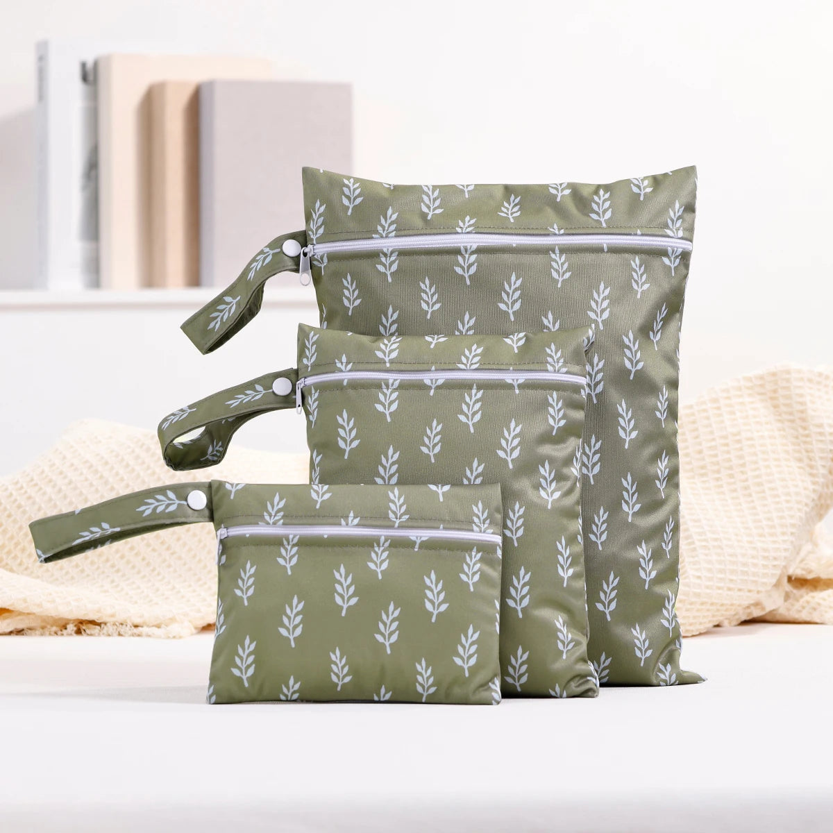 3PC Set - Waterproof Recycled Fabric Portable Diaper Bag