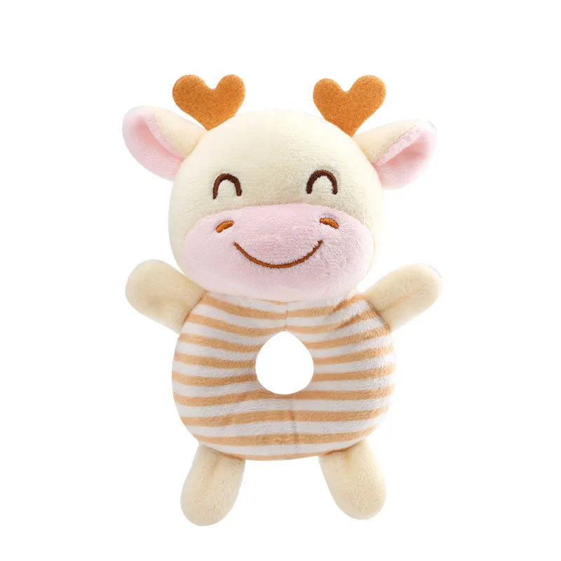 +More Colors - Cloth Baby Rattle Toys Cartoon Animals Plush Infant Hand Ring