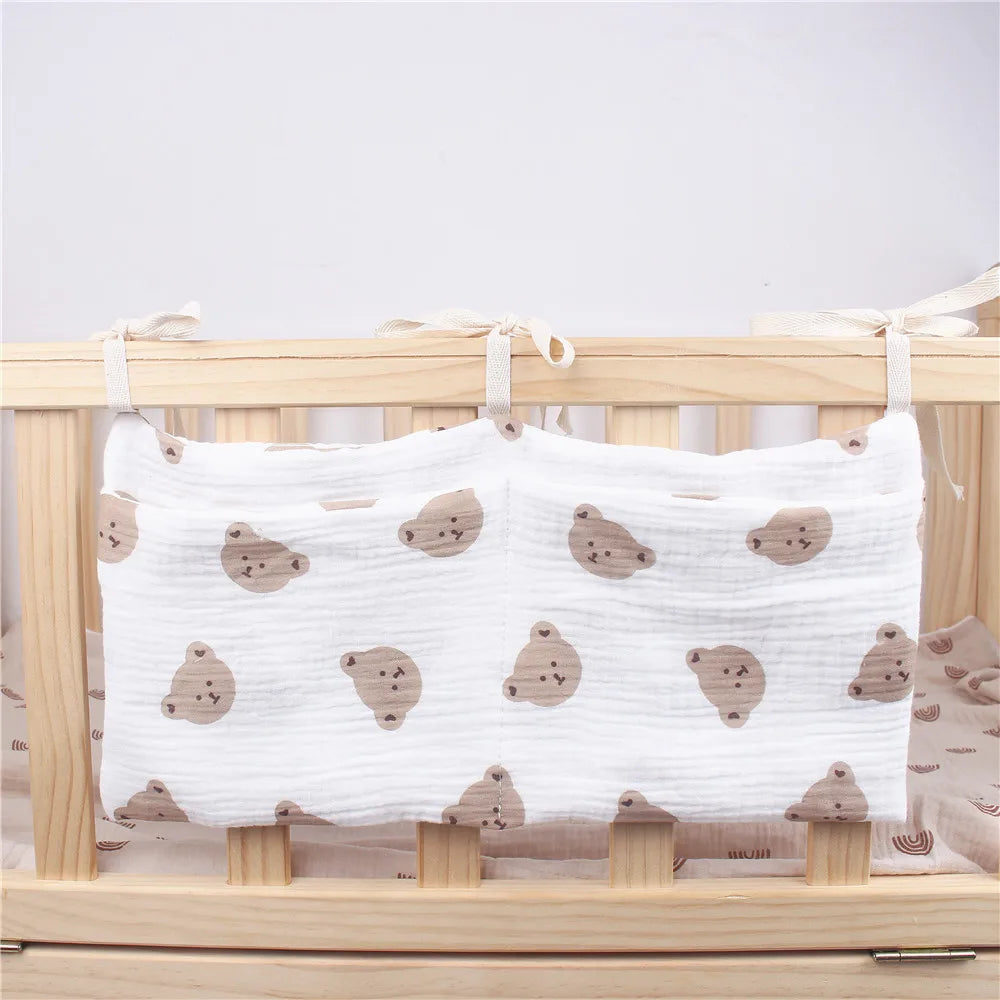 +More Colors - Cotton Portable Baby Crib Storage Bag Nappy Organizer Multifunctional