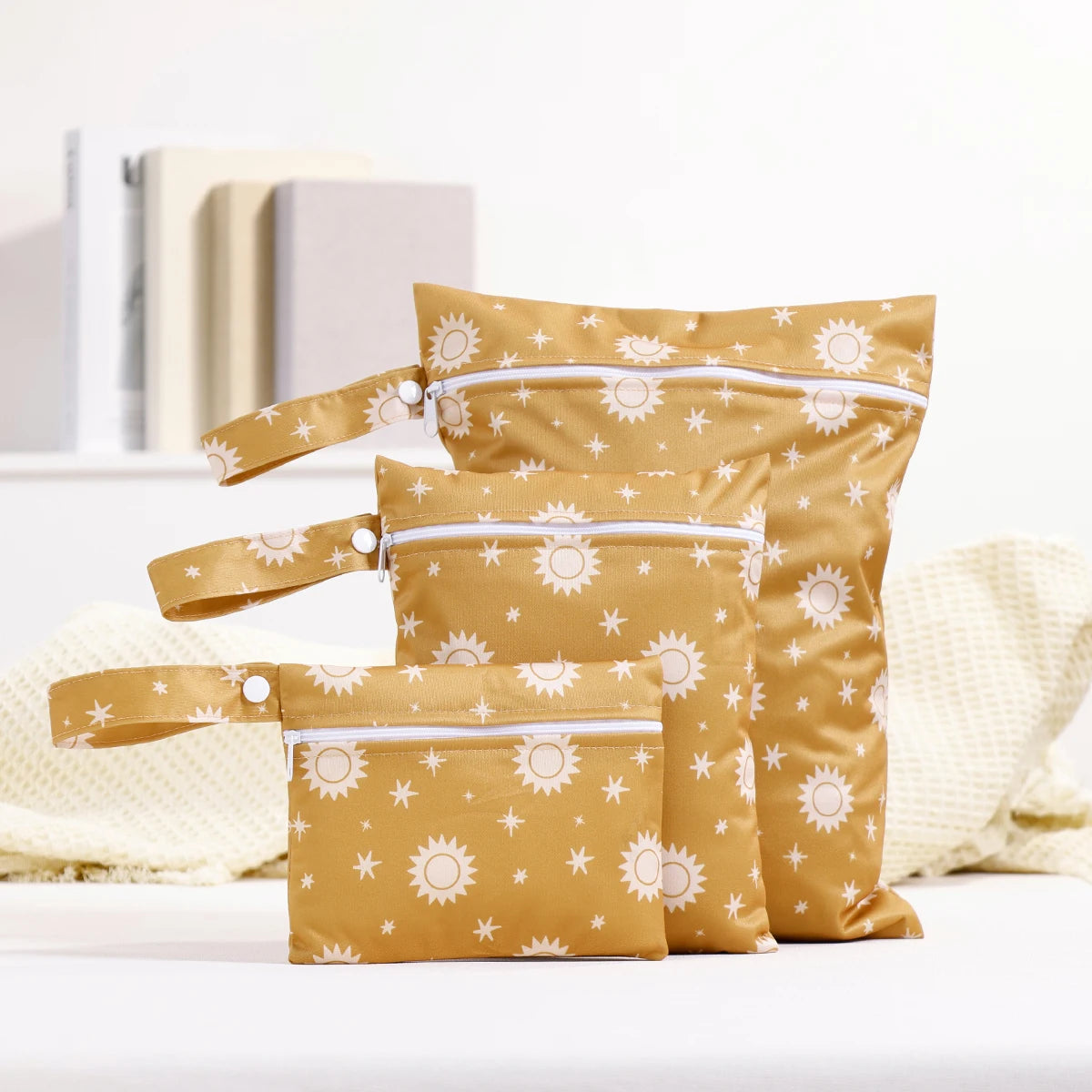 3PC Set - Waterproof Recycled Fabric Portable Diaper Bag