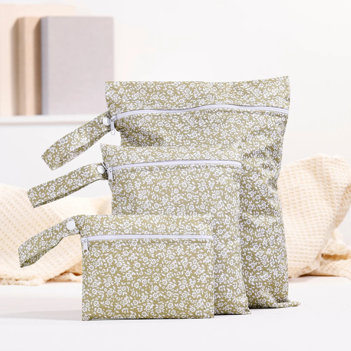 3PC Set - Waterproof Recycled Fabric Portable Diaper Bag