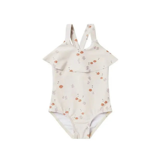Baby & Toddlers Girls’ Fish-Print One-Piece Swimsuit – Fun Beach & Pool Swimwear