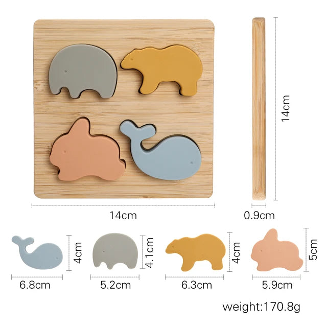 +More Colors - Baby Wooden Montessori Puzzle Stars and Moons Shapes Toys