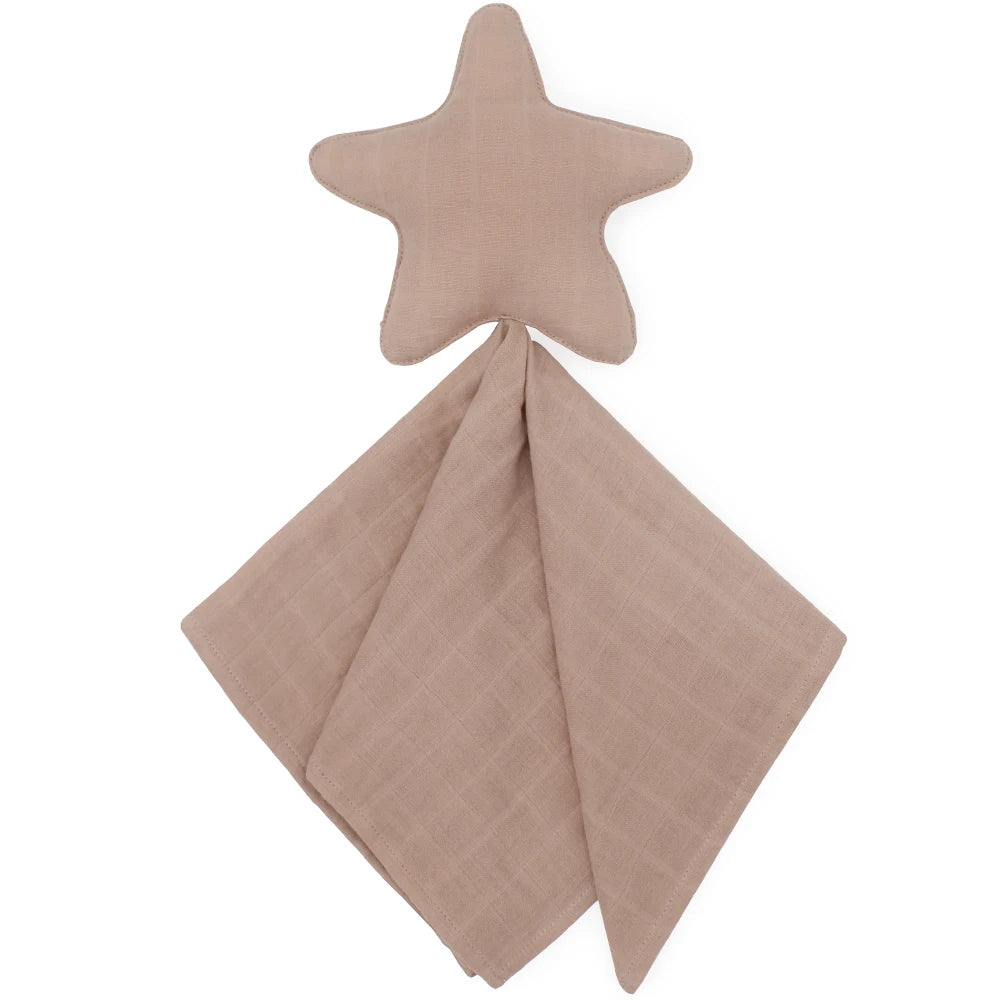 New Born Soothe Appease Towel 100% Organic Cotton Moon Star Baby Blanket Comforter Lovely Muslin Security Blanket
