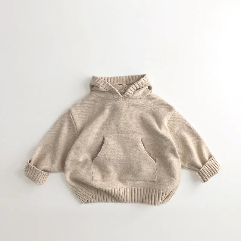 Fine Knit Children Boys/Girl Sweaters Hoodie Knit