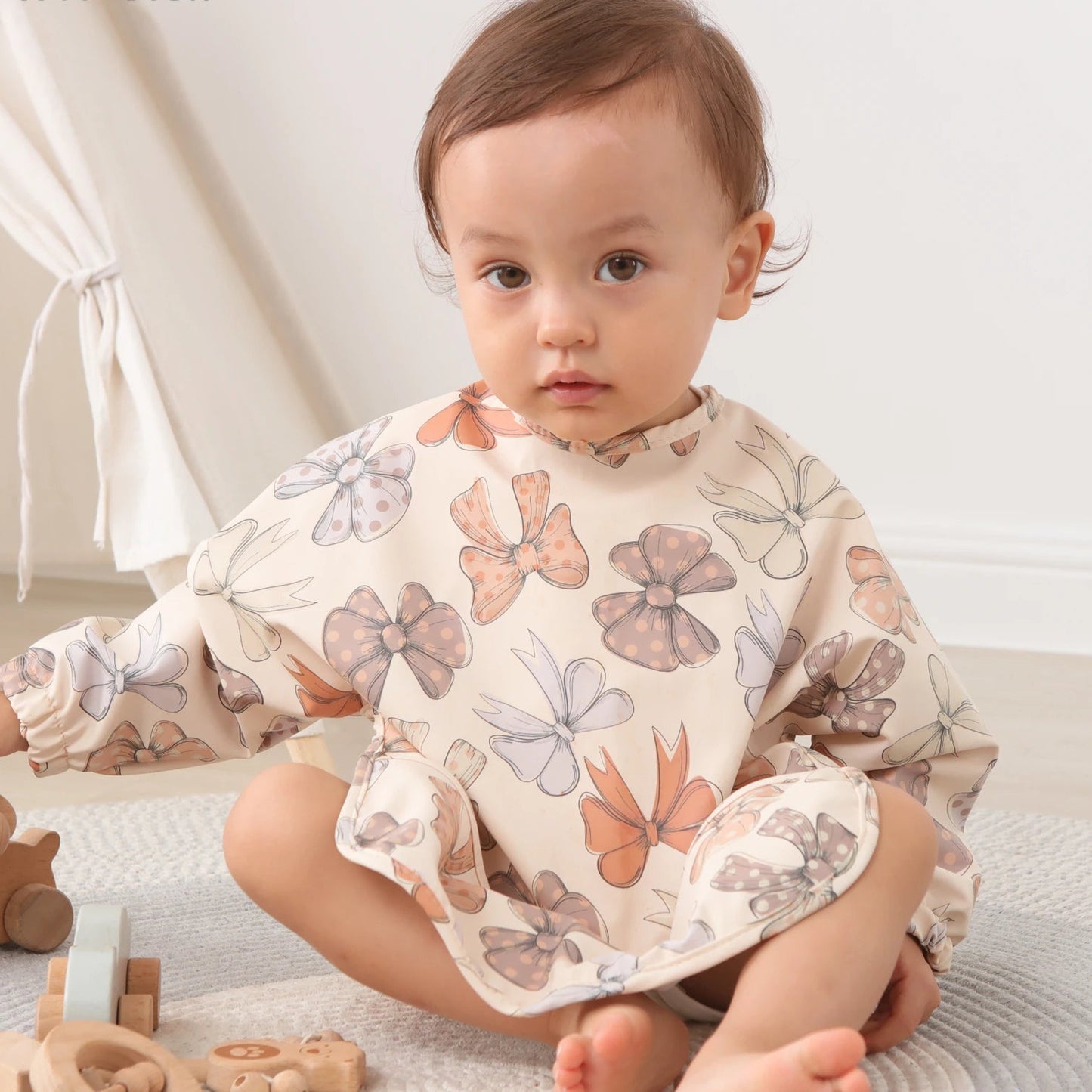 Feeding Aprons Long Sleeve Baby Bib With