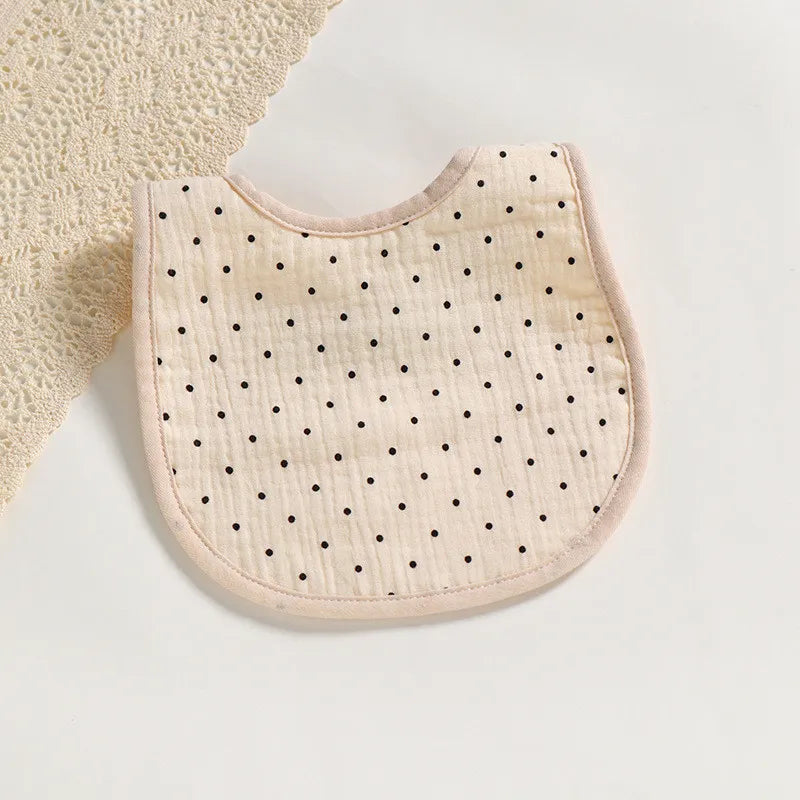 Cotton Gauze Baby Bibs Solid Color