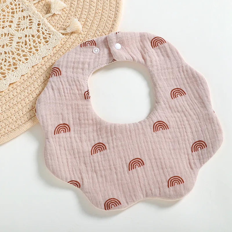 Cotton Gauze Baby Bibs Solid Color