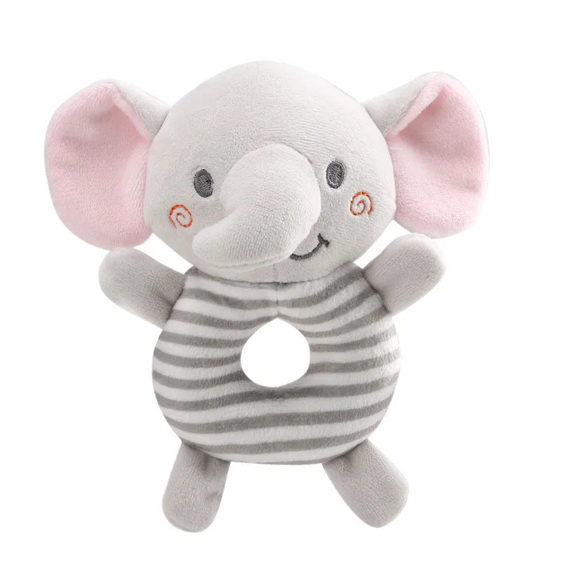 +More Colors - Cloth Baby Rattle Toys Cartoon Animals Plush Infant Hand Ring