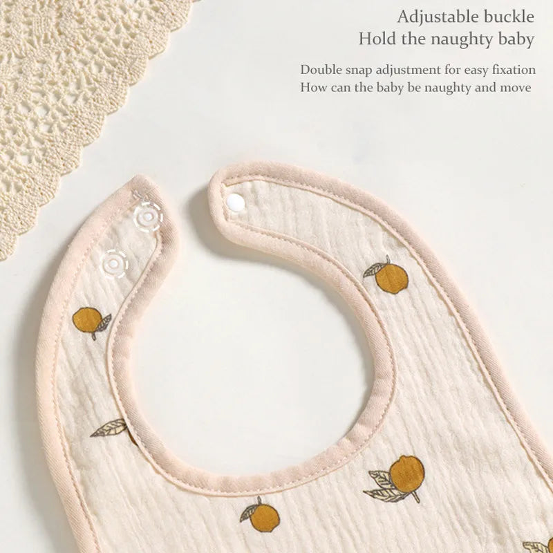 Cotton Gauze Baby Bibs Solid Color