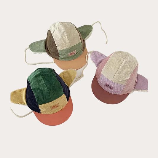 +More Colors - Unisex Patchwork Corduroy Toddler Hat (4-6Y) – Stylish Kids Cap