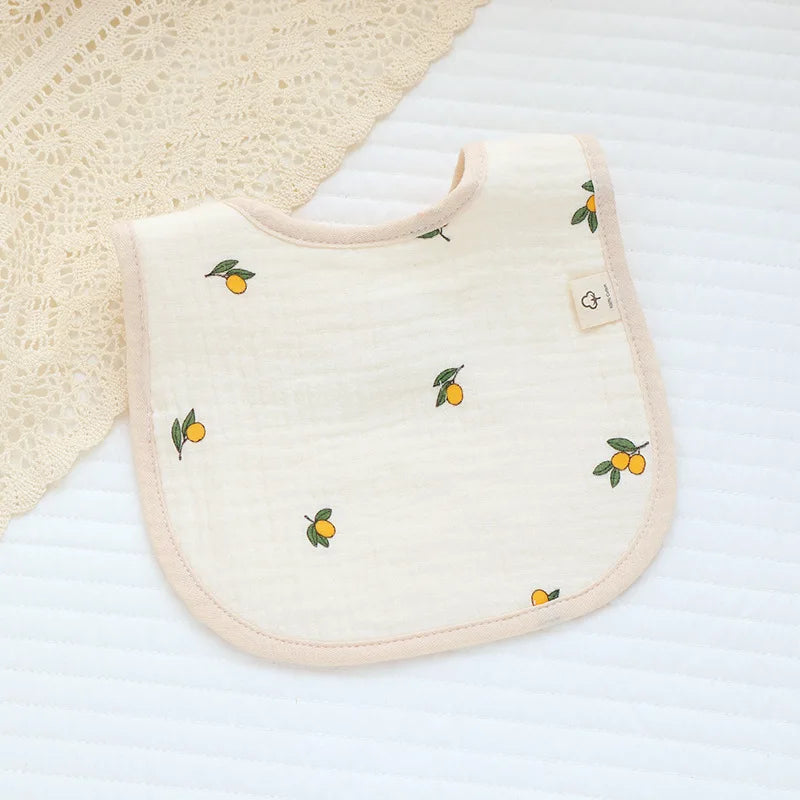 Cotton Gauze Baby Bibs Solid Color