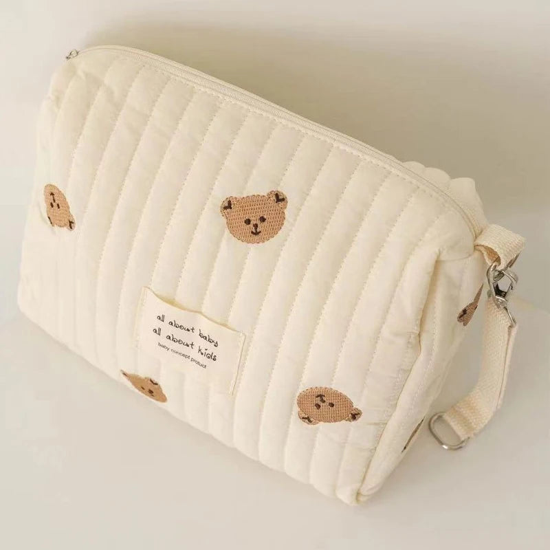 Portable Stroller Nappy Bag Quilted Baby Diaper Caddy Organizer