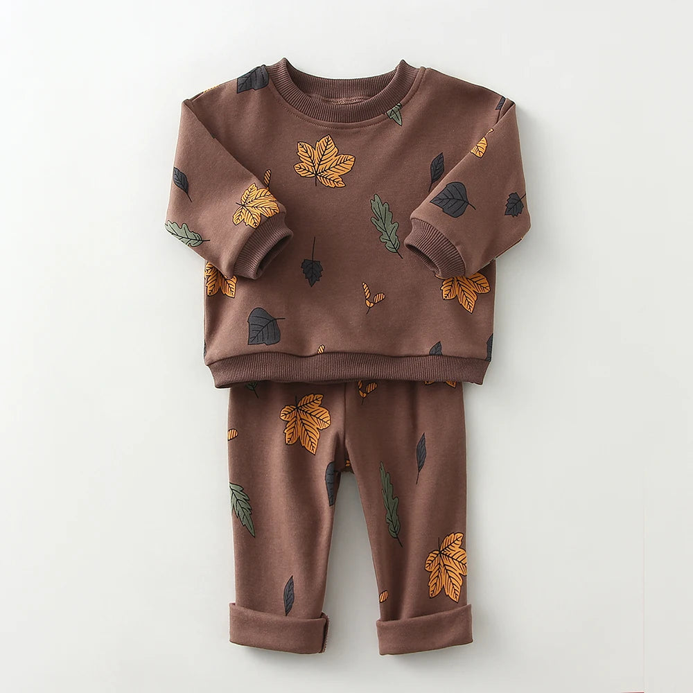 +More Colors - Cotton Fall Baby Boy Casual Sweater + Trouser 2ps