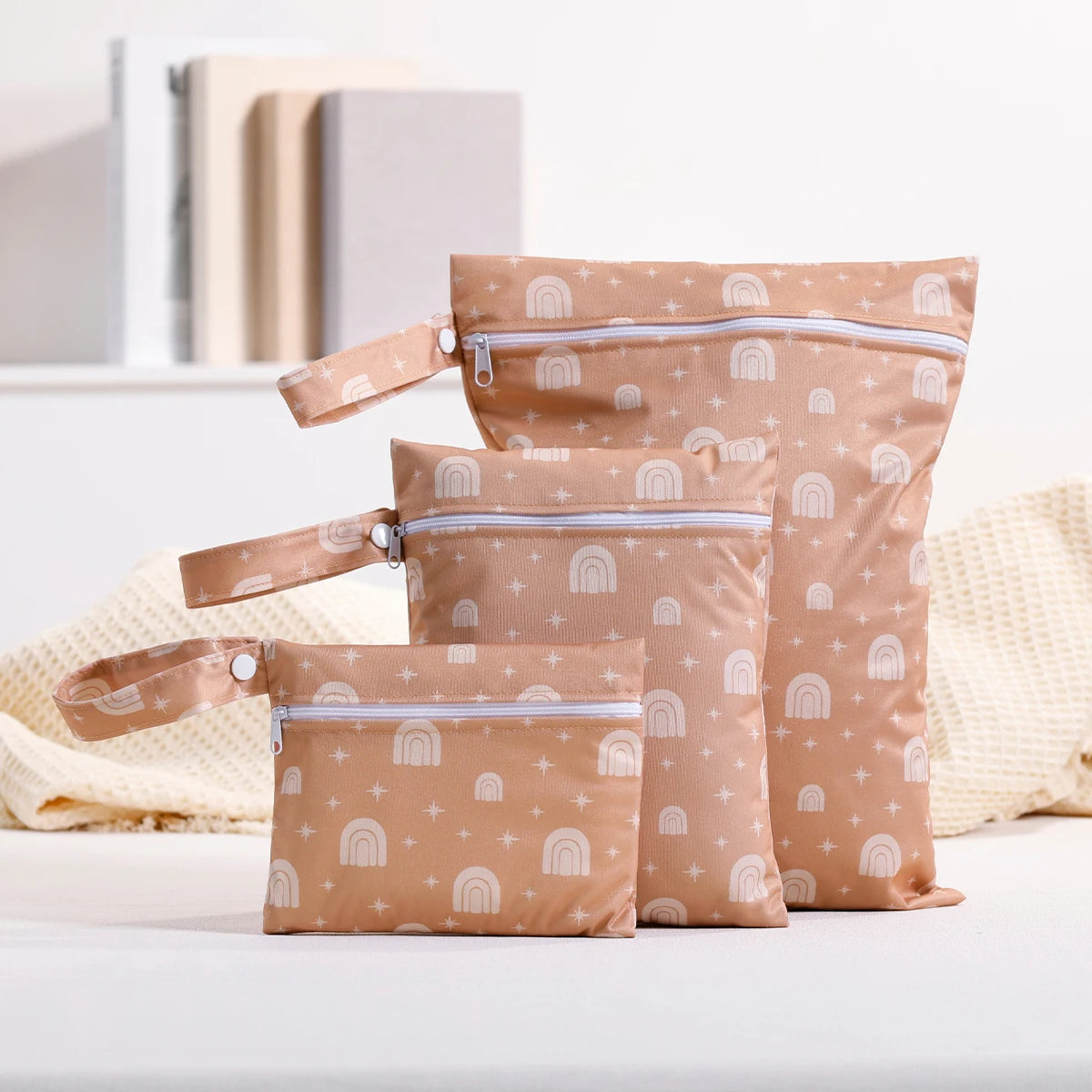 3PC Set - Waterproof Recycled Fabric Portable Diaper Bag