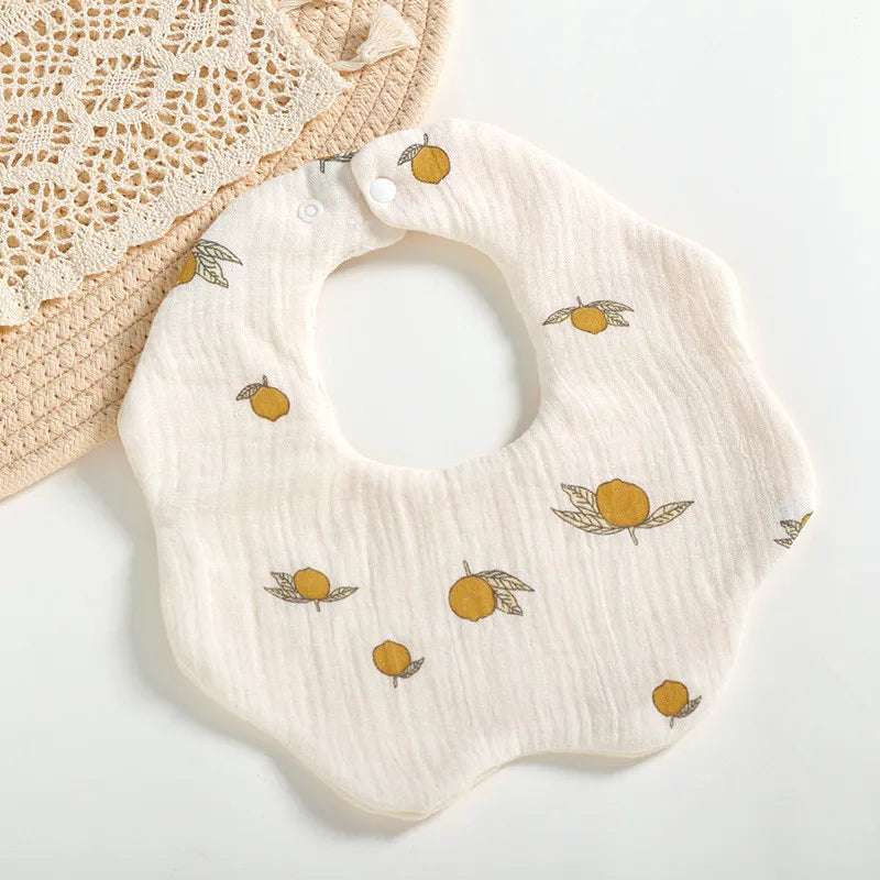Cotton Gauze Baby Bibs Solid Color