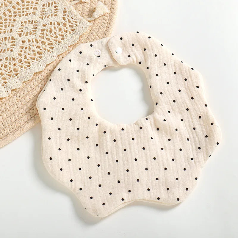 Cotton Gauze Baby Bibs Solid Color