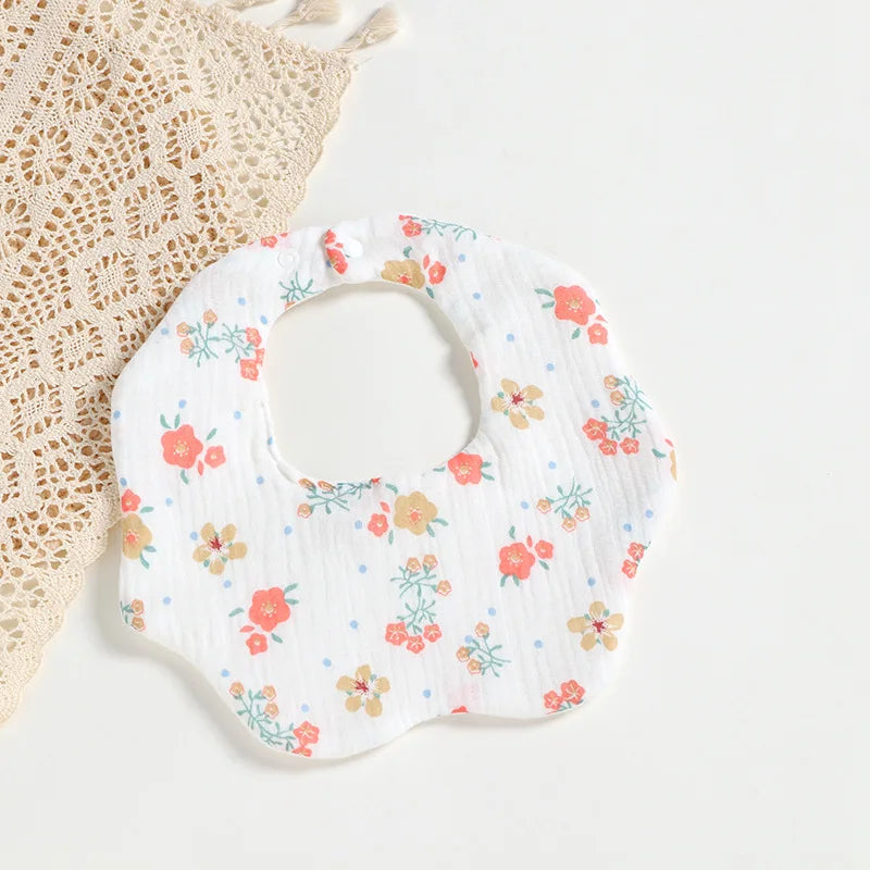 Cotton Gauze Baby Bibs Solid Color