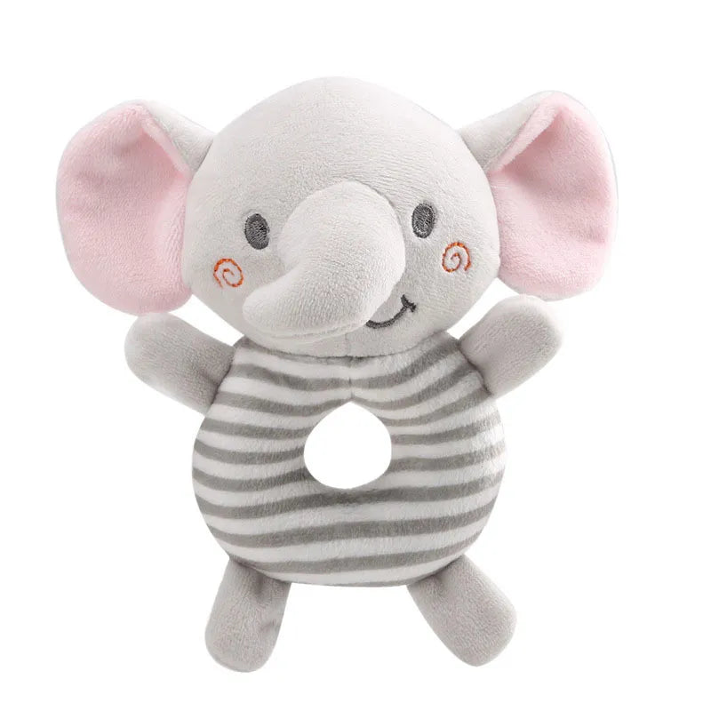 +More Colors - Cloth Baby Rattle Toys Cartoon Animals Plush Infant Hand Ring