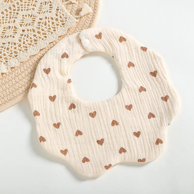 Cotton Gauze Baby Bibs Solid Color