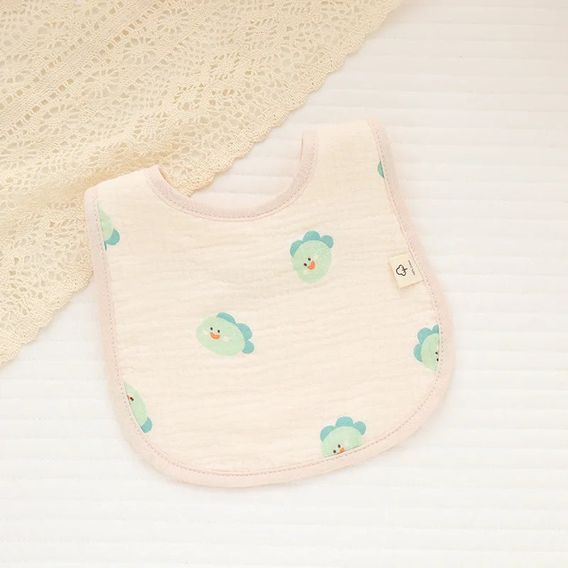 Cotton Gauze Baby Bibs Solid Color