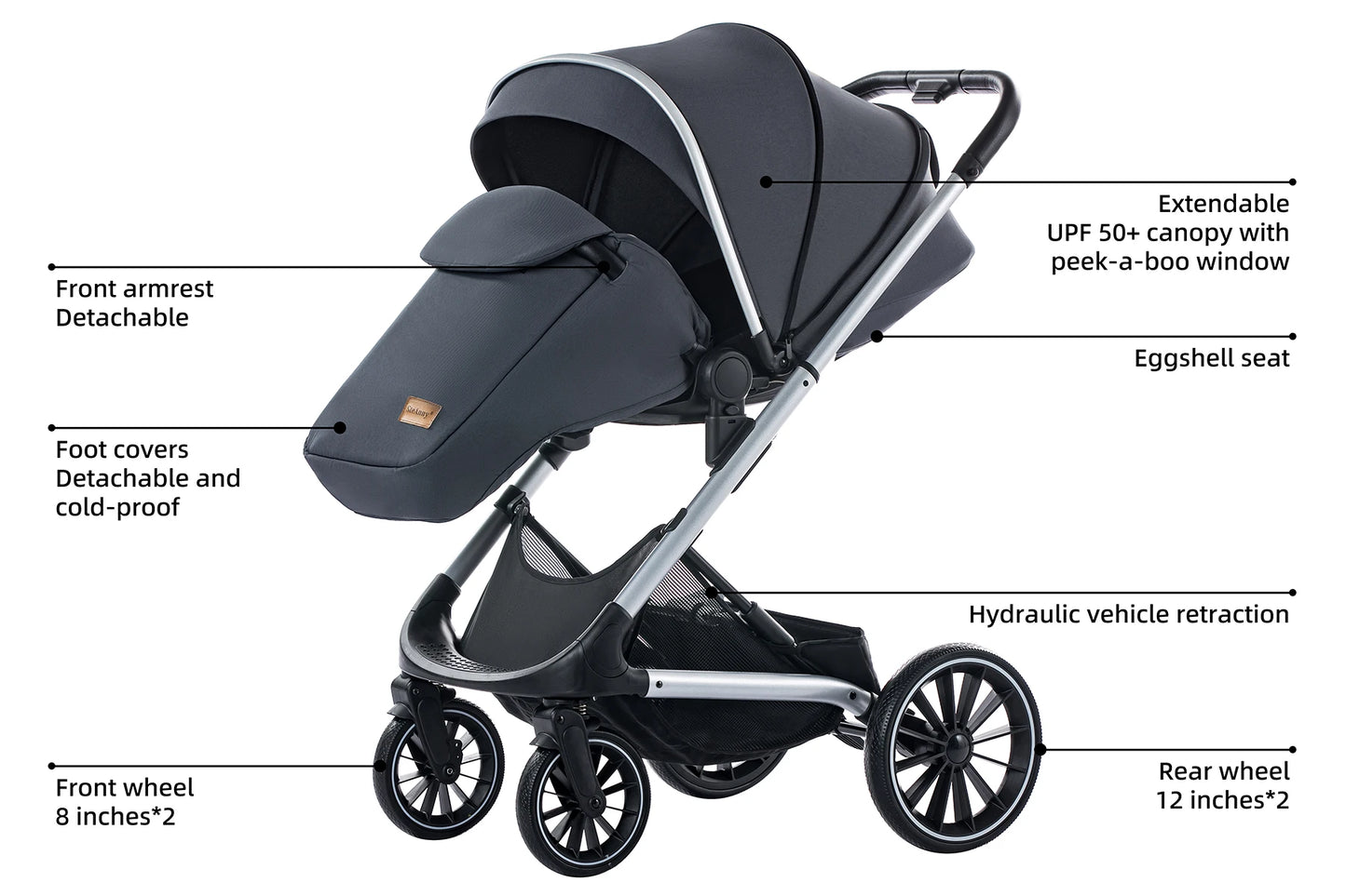 The Luxe Convertible Baby & Toddler Stroller