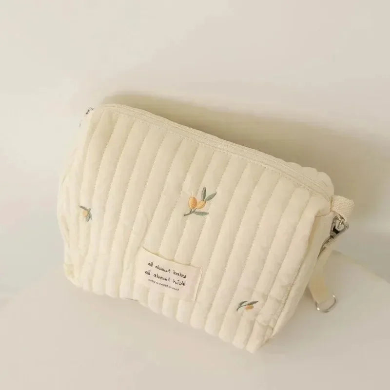 Portable Stroller Nappy Bag Quilted Baby Diaper Caddy Organizer