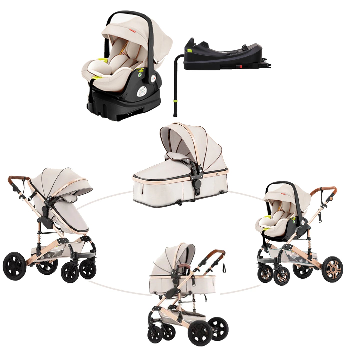 Baby Stroller Combo Car Seat Set, Baby Travel System