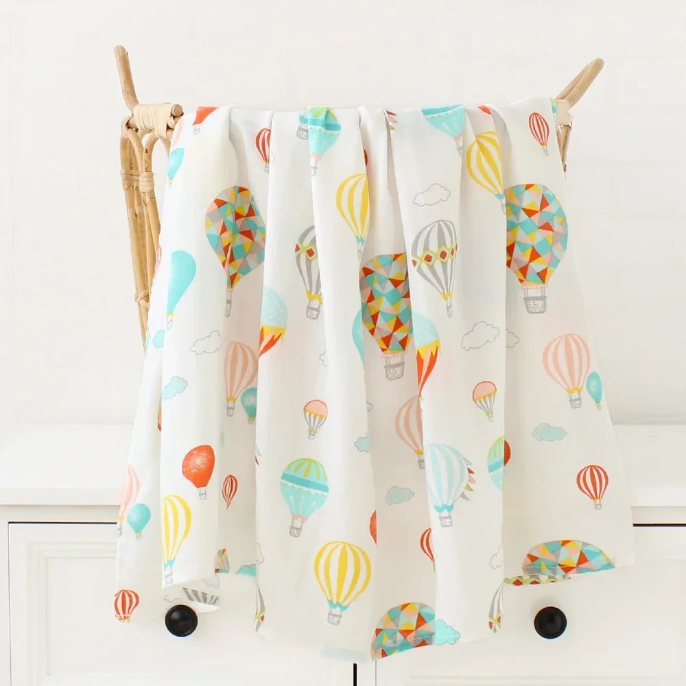 +More Colors - Soft and breathable Muslin Bamboo Cotton Baby Blanket Swaddle