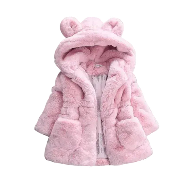 Winter Baby & Toddler Girls Faux Fur Coat – Soft Warm Infant Toddler Outfit
