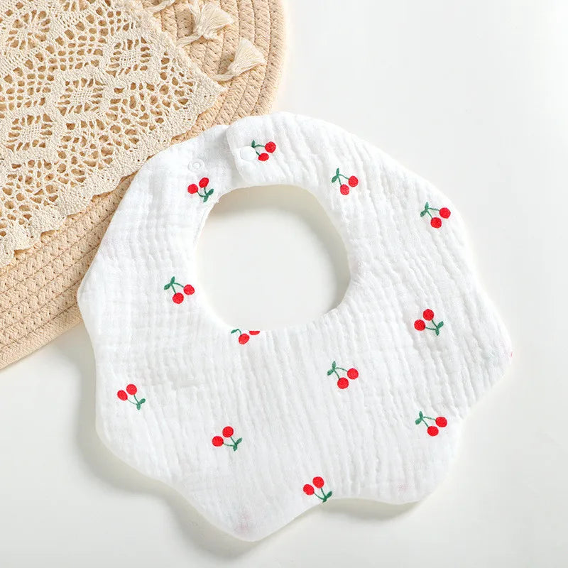 +More Colors - Cotton Gauze Baby Bibs Solid Color