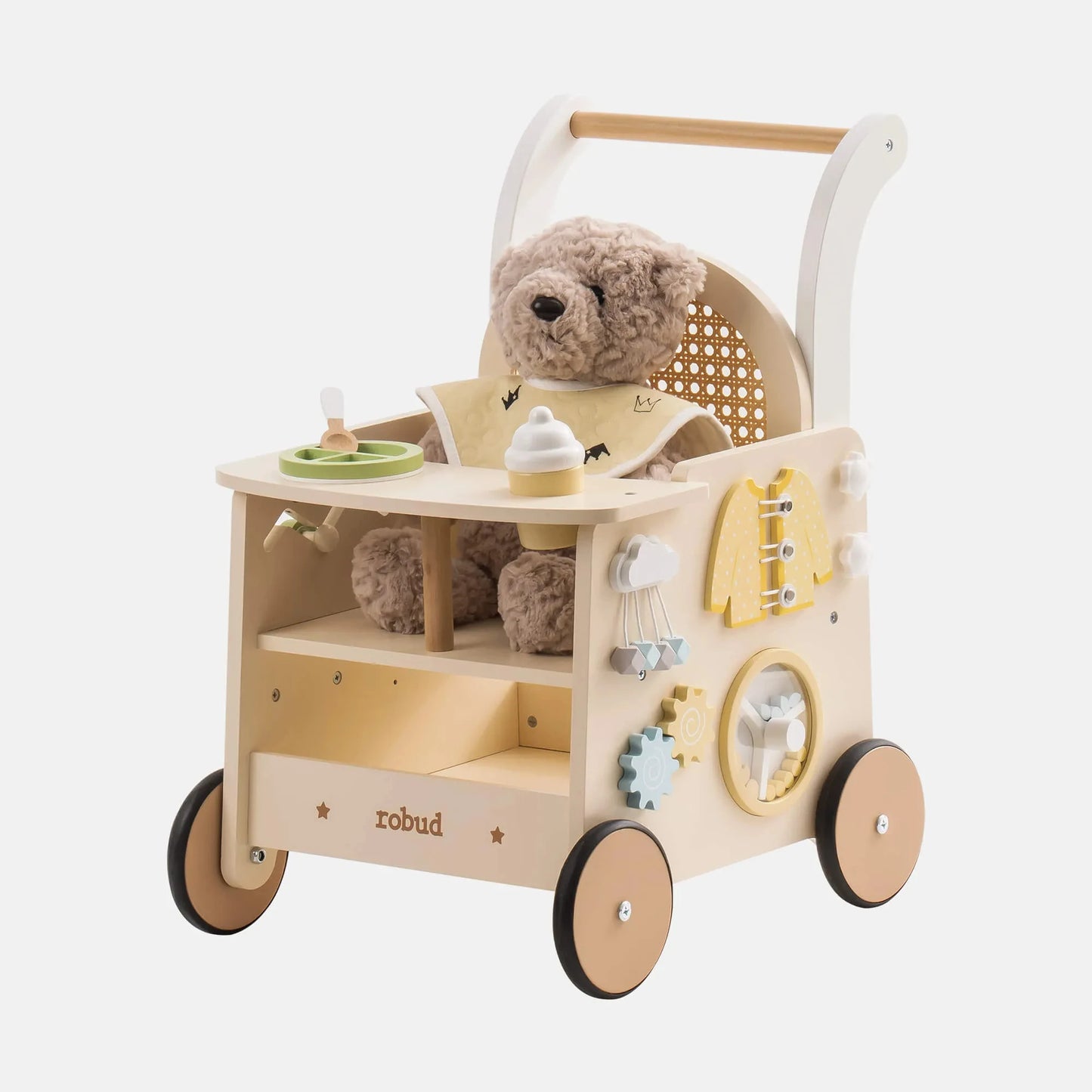 Wooden Baby Montessori Push Walker – Natural Developmental Learning Toy