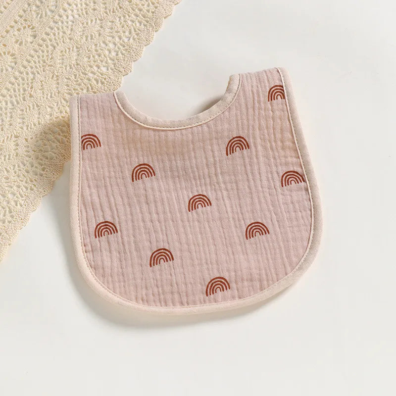 Cotton Gauze Baby Bibs Solid Color