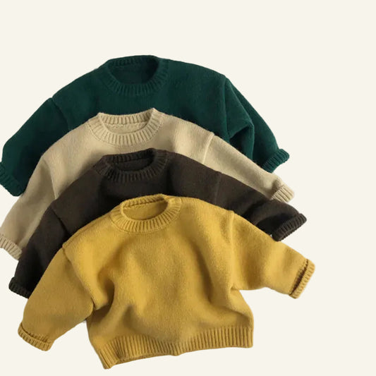 cotton unisex pullover knitwear soft crewneck sweater